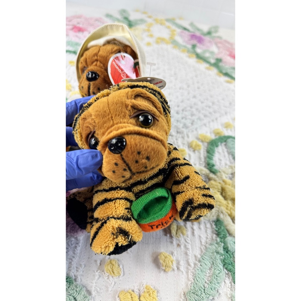 March of Dimes vtg Halloween Shar-Pei Plush Dog Set Dalmatian Giraffe Ghost Tige - Picture 10 of 13
